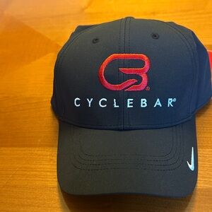 Nike Fri-fit Black Hat with Red and White CB logo.